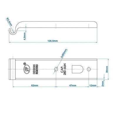 Borto tvirtinimas apvalus Z-01 1 Borto tvirtinimas apvalus Z-01 1