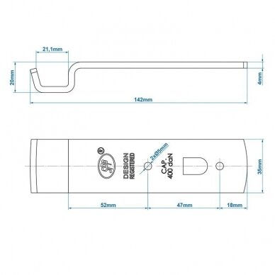 Borto tvirtinimas kvadratinis Z-01A 1 Borto tvirtinimas kvadratinis Z-01A 1
