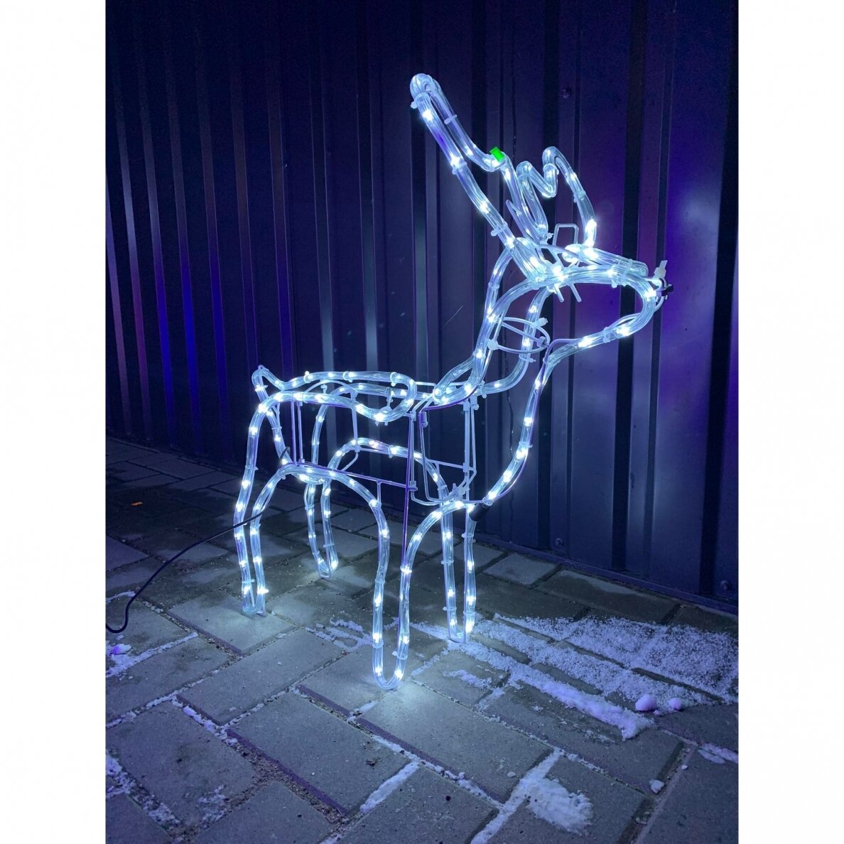 LED elnias 3D 63x15x30 Baltas / Mėlynas / Geltonas + 25% greitai mirksinčios baltos spalvos 6 LED elnias 3D 63x15x30 Baltas / Mėlynas / Geltonas + 25% greitai mirksinčios baltos spalvos 6