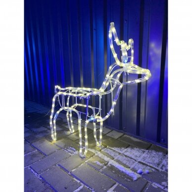 LED elnias 3D 63x15x30 Baltas / Mėlynas / Geltonas + 25% greitai mirksinčios baltos spalvos 4 LED elnias 3D 63x15x30 Baltas / Mėlynas / Geltonas + 25% greitai mirksinčios baltos spalvos 4