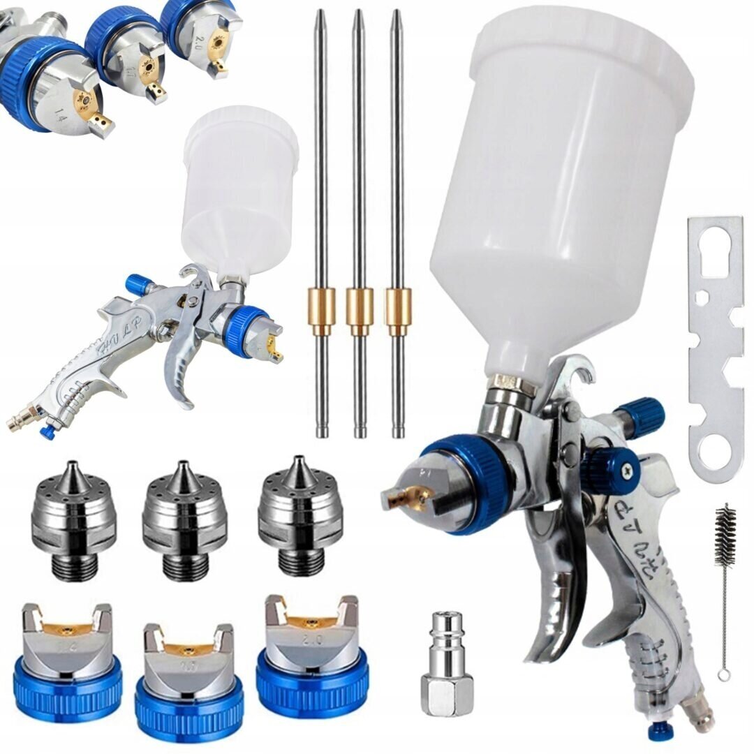 Dažymo pistoletas LVLP 1.4, 1.7, 2.0mm 2 Dažymo pistoletas LVLP 1.4, 1.7, 2.0mm 2