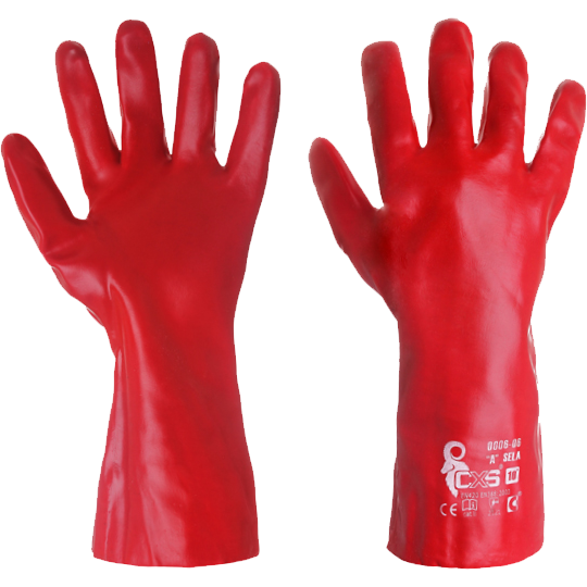 Darbo pirštinės ilgos aplietos PVC (PORA) Darbo pirštinės ilgos aplietos PVC (PORA)