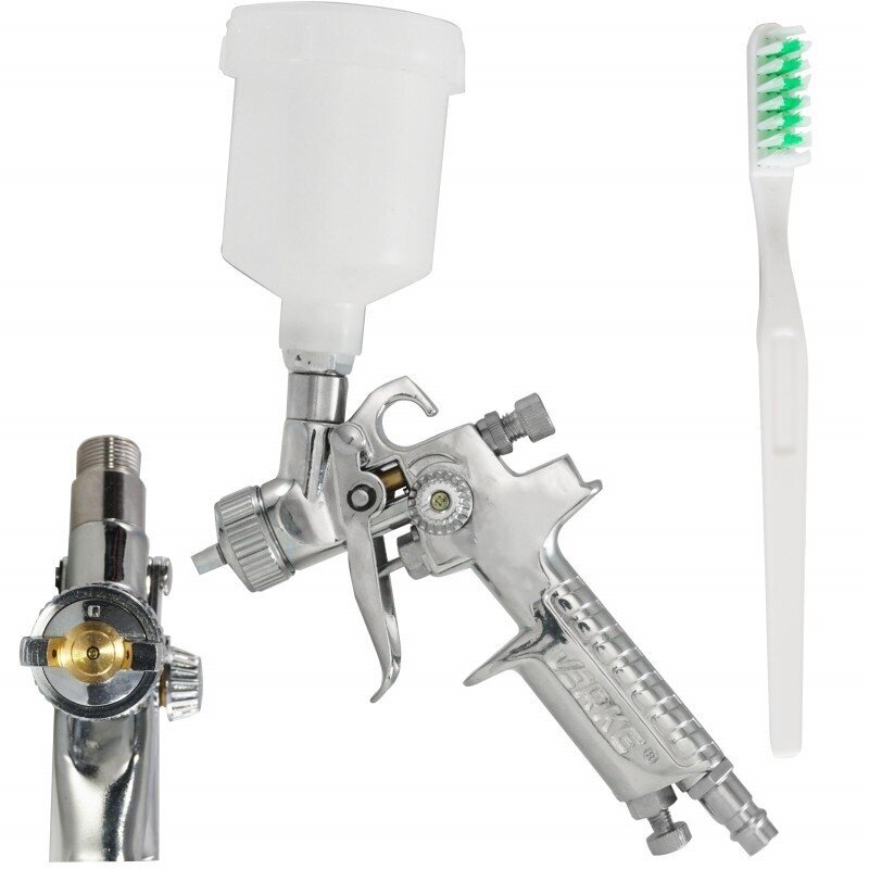 Mini dažymo pistoletas metalinis HVLP 0.8mm 1