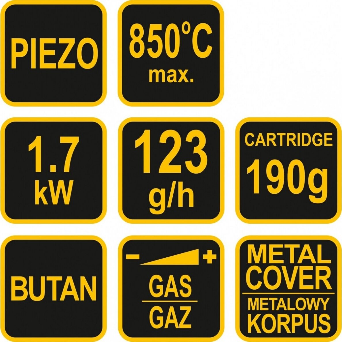 Degiklis su pjezo metalinis korpusas 190G. 360° 1 Degiklis su pjezo metalinis korpusas 190G. 360° 1