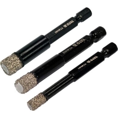 Deimantinių karūnų rinkinys HEX 6,8,10mm 3vnt. Deimantinių karūnų rinkinys HEX 6,8,10mm 3vnt.