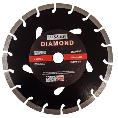 Deimantinis diskas segmentinis 230x22.2mm Deimantinis diskas segmentinis 230x22.2mm