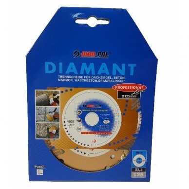 Deimantinis diskas segmentinis LASER 125x22.2 1