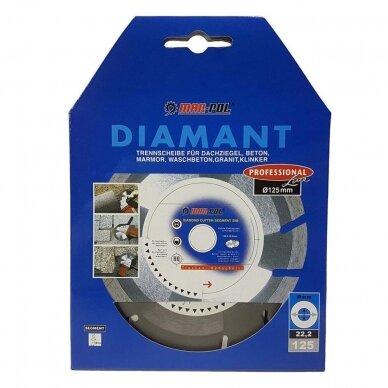 Deimantinis diskas segmentinis LASER 125x22.2 1