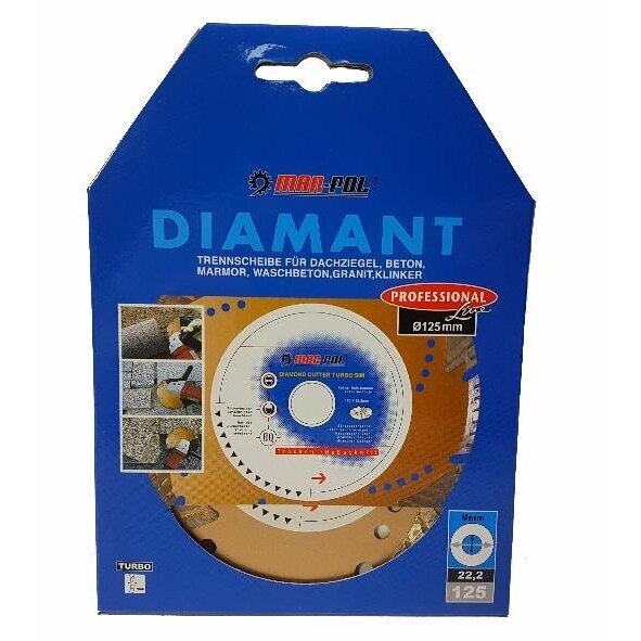 Deimantinis diskas segmentinis LASER 125x22.2 1 Deimantinis diskas segmentinis LASER 125x22.2 1