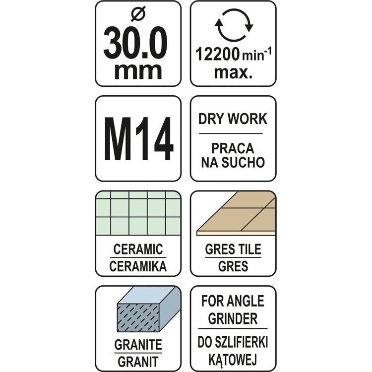 Deimantinė karūna M14 30mm 1