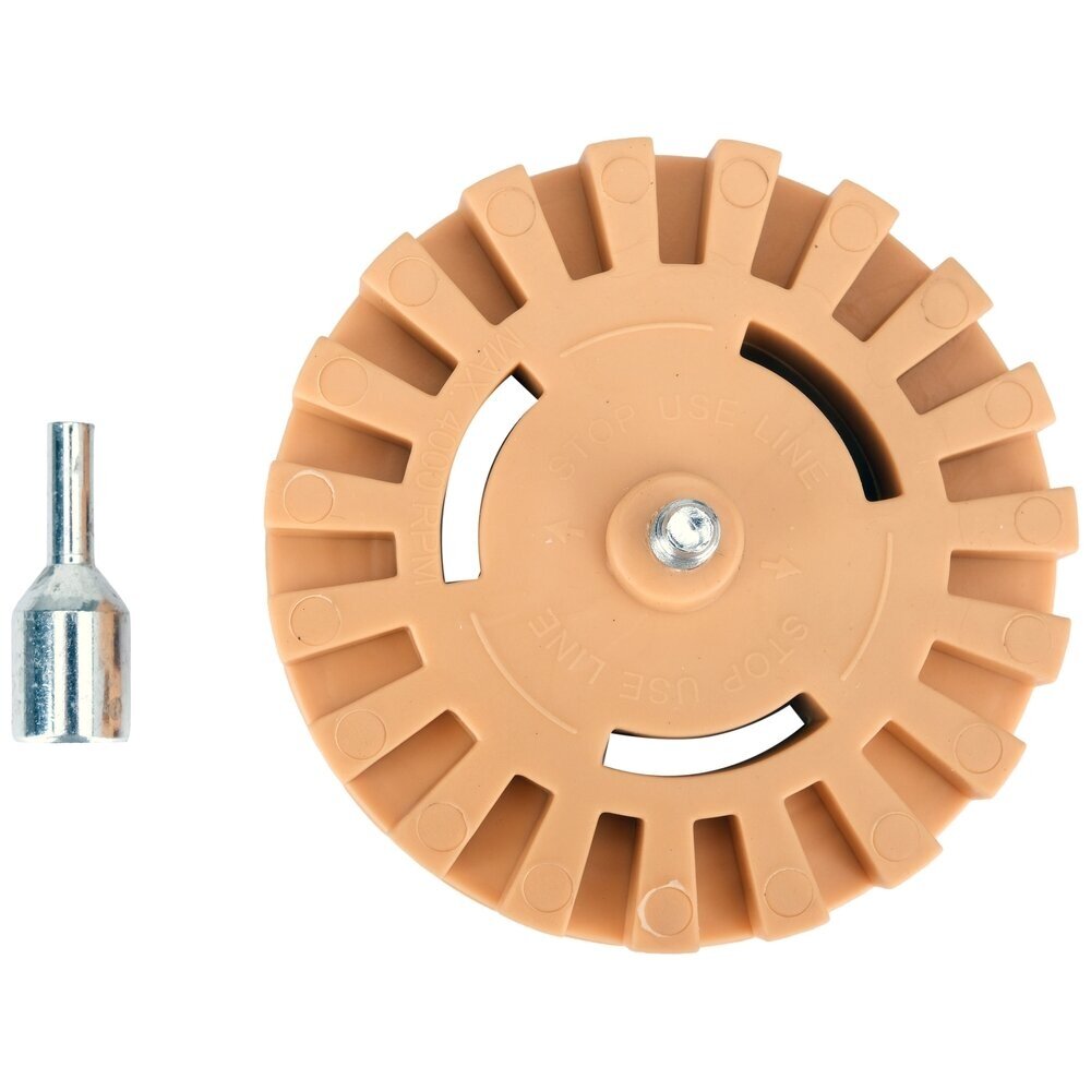 Diskinis trintukas klijų šalinimui 100mm su koteliu (YT-83309) 1 Diskinis trintukas klijų šalinimui 100mm su koteliu (YT-83309) 1