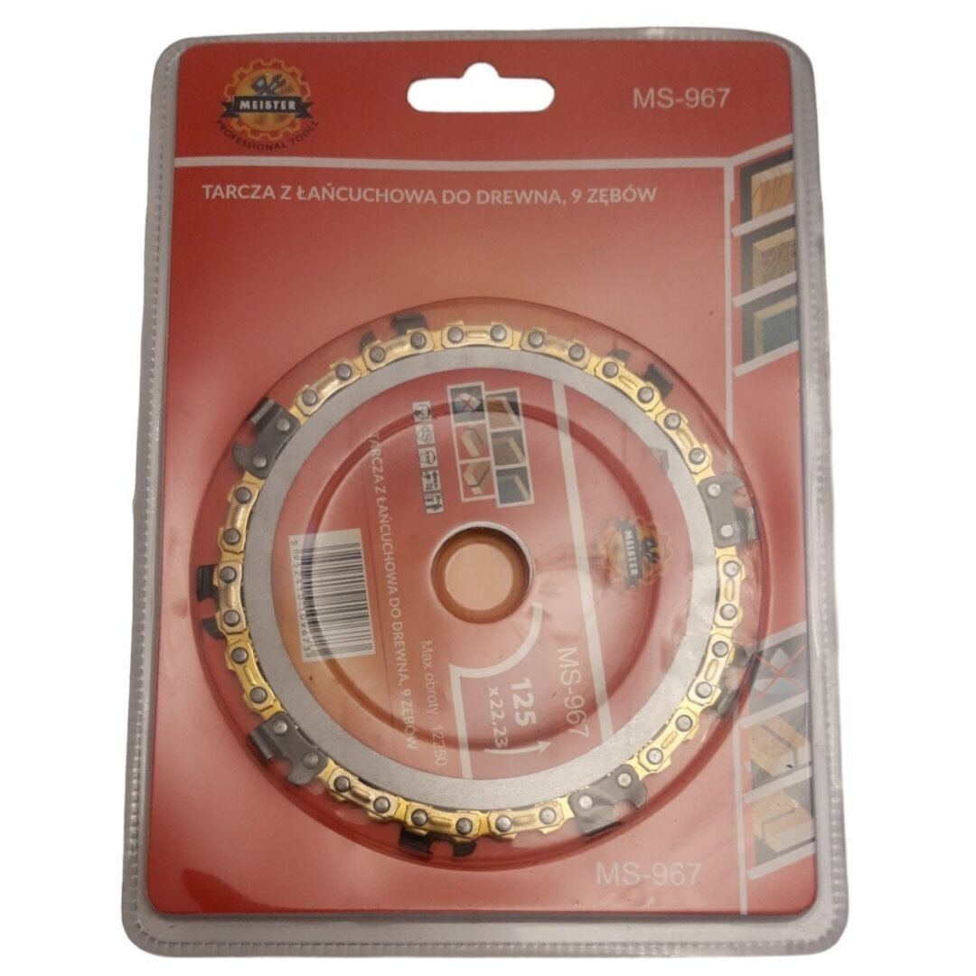 Diskas medžiui grandininis 125x22mm 9T 1 Diskas medžiui grandininis 125x22mm 9T 1