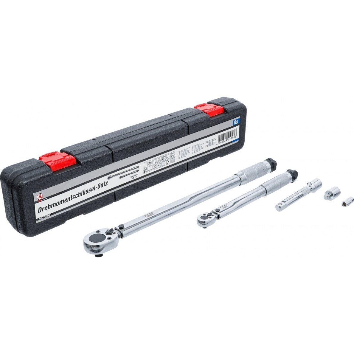 Dinamometrinių raktų rinkinys 1/2` + 1/4` 5vnt. L-265mm/470mm 70190 Dinamometrinių raktų rinkinys 1/2` + 1/4` 5vnt. L-265mm/470mm 70190