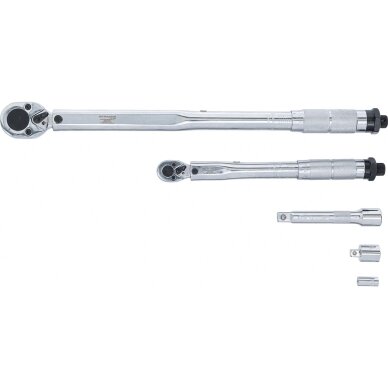 Dinamometrinių raktų rinkinys 1/2` + 1/4` 5vnt. L-265mm/470mm 70190 2 Dinamometrinių raktų rinkinys 1/2` + 1/4` 5vnt. L-265mm/470mm 70190 2
