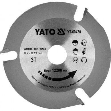 Diskas medžiui 125x22mm YATO