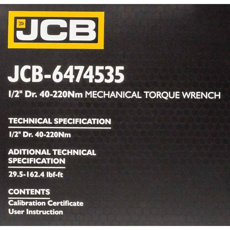 Dinamometrinis raktas 1/2` 40-210Nm L-535mm JCB-6474535 5 Dinamometrinis raktas 1/2` 40-210Nm L-535mm JCB-6474535 5