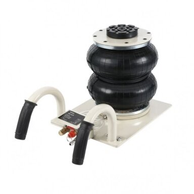 Pneumatinis domkratas su trumpa rankena su ratukais 2 pagalvės 2T 125-300mm T08102B Pneumatinis domkratas su trumpa rankena su ratukais 2 pagalvės 2T 125-300mm T08102B