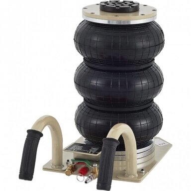 Pneumatinis domkratas su trumpa rankena su ratukais 3T 135-420mm T08103B Pneumatinis domkratas su trumpa rankena su ratukais 3T 135-420mm T08103B