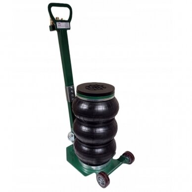 Pneumatinis domkratas su reguliuojama rankena su ratukais 3.5t 150-400mm + apsauginė guma S11087 Pneumatinis domkratas su reguliuojama rankena su ratukais 3.5t 150-400mm + apsauginė guma S11087