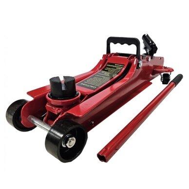 Hidraulinis domkratas su ratukais pažemintas sukama rankena 2.5T 85-385mm 1720R Hidraulinis domkratas su ratukais pažemintas sukama rankena 2.5T 85-385mm 1720R