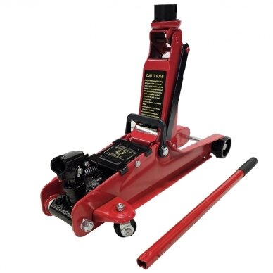 Hidraulinis domkratas su ratukais pažemintas sukama rankena 2.5T 85-385mm 1720R 3