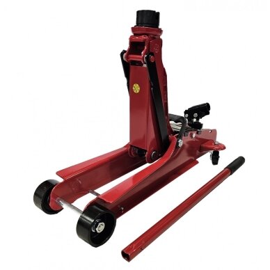 Hidraulinis domkratas su ratukais pažemintas sukama rankena 2.5T 85-385mm 1720R 4 Hidraulinis domkratas su ratukais pažemintas sukama rankena 2.5T 85-385mm 1720R 4