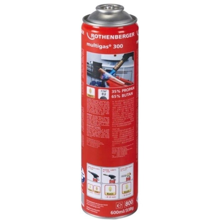 Dujos ROTHENBERGER MULTIGAS 600ml Dujos ROTHENBERGER MULTIGAS 600ml