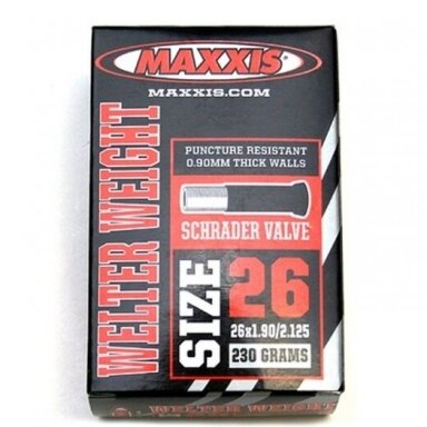 Dviračio kamera MAXXIS 26" x 1.90/2.125 SCHRADER Dviračio kamera MAXXIS 26" x 1.90/2.125 SCHRADER