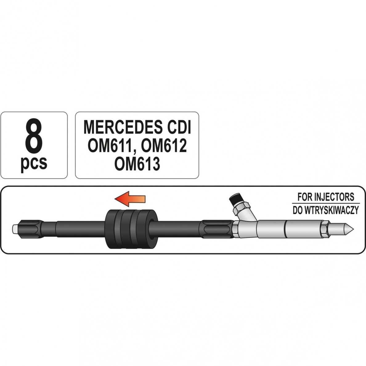 Dyzelinių purkštukų išemėjų rinkinys Mercedes-Benz CDI 8vnt. 1 Dyzelinių purkštukų išemėjų rinkinys Mercedes-Benz CDI 8vnt. 1