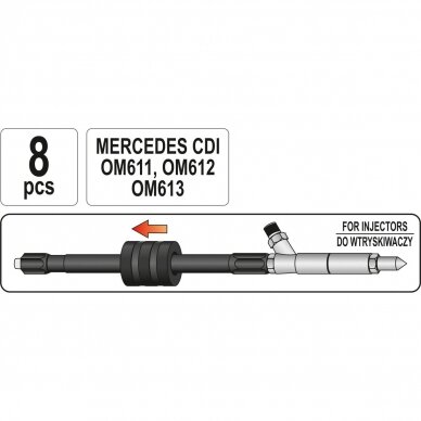 Dyzelinių purkštukų išemėjų rinkinys Mercedes-Benz CDI 8vnt. 1