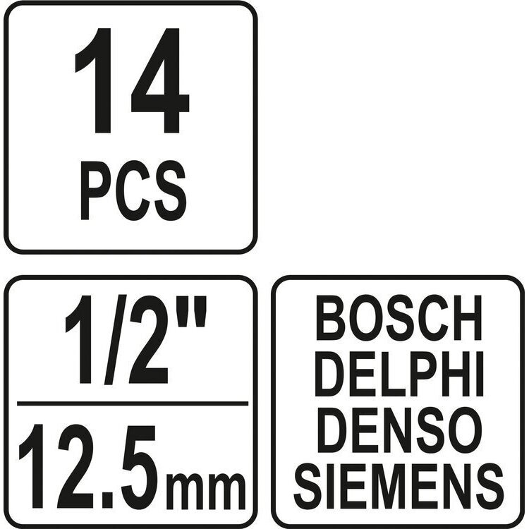 Dyzelinių purkštukų išėmėjų rinkinys 14vnt. 2