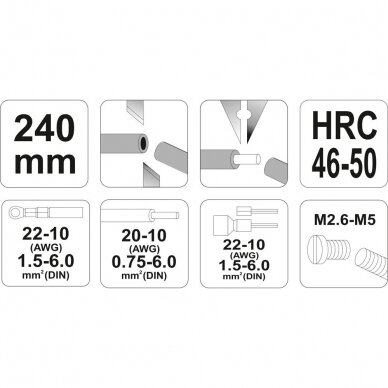 Elektriko replės 240mm YT-22930  1