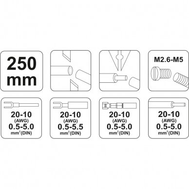 Elektriko replės 250mm YT-2254 1 Elektriko replės 250mm YT-2254 1