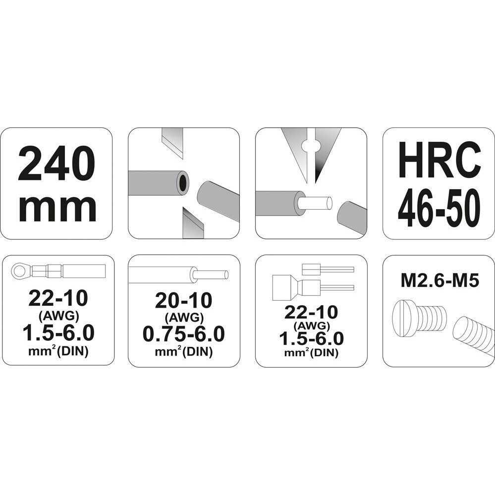 Elektriko replės 240mm YT-22930  1