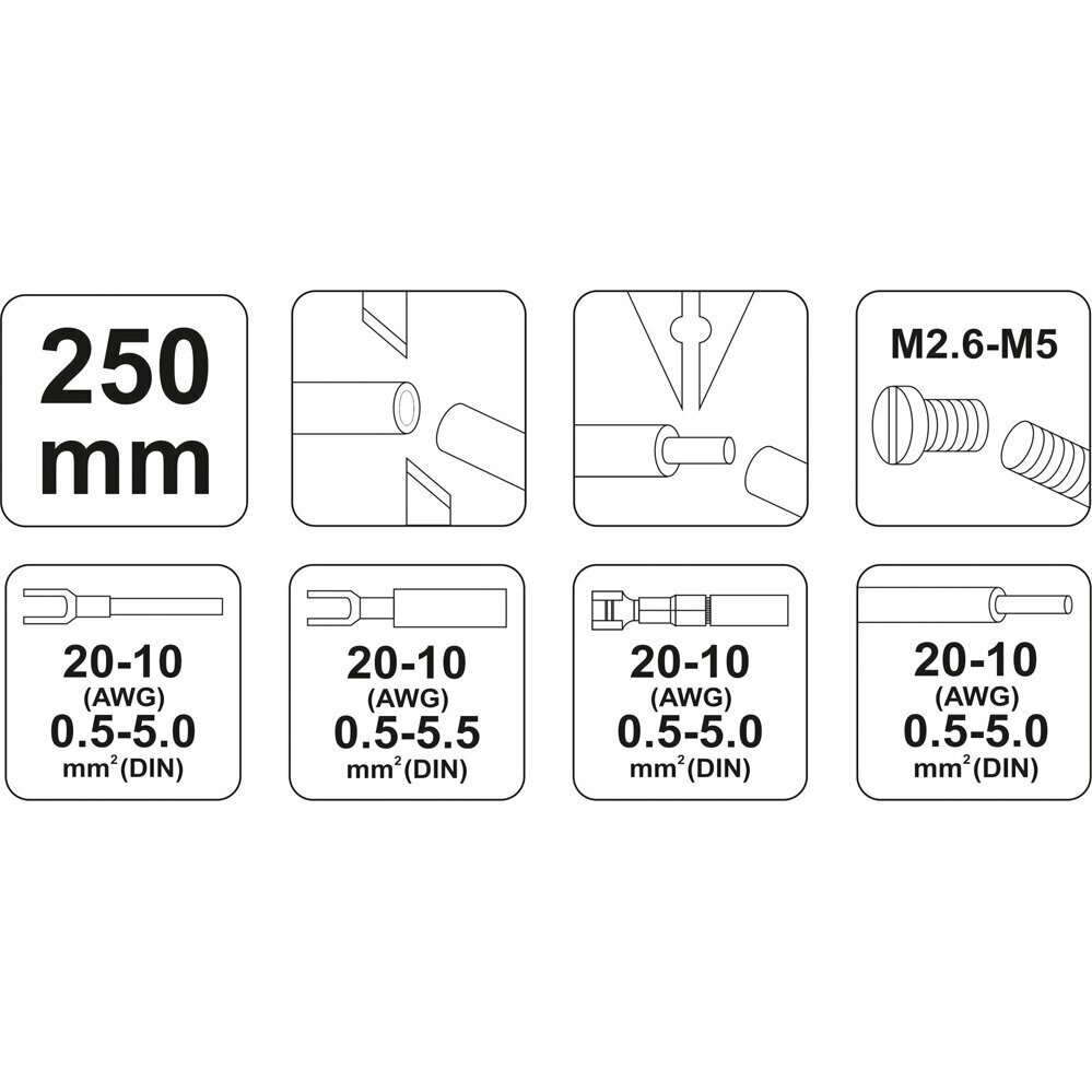 Elektriko replės 250mm YT-2254 1 Elektriko replės 250mm YT-2254 1