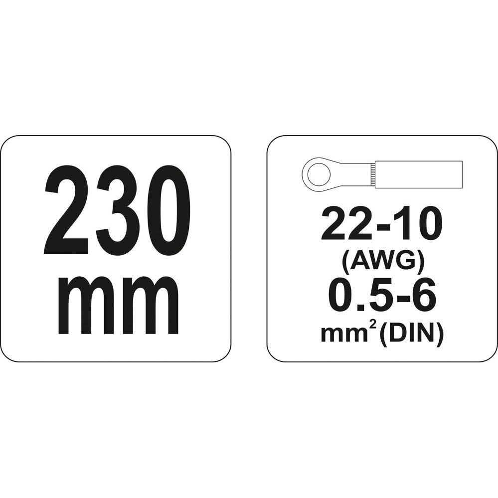 Elektriko replės jungčių užspaudimui 0,5 iki 6mm² YT-2296 2