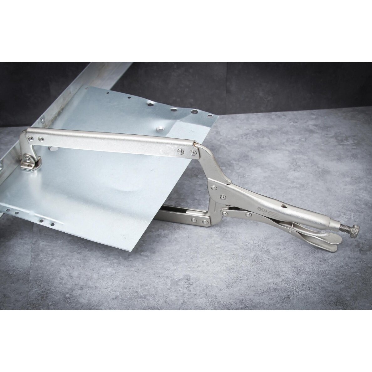 Replės fiksuojamos C-tipo plokšti galai 475mm 497 2 Replės fiksuojamos C-tipo plokšti galai 475mm 497 2