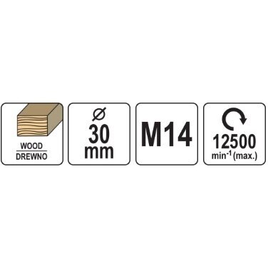 Freza medžiui M14 30mm 2 Freza medžiui M14 30mm 2