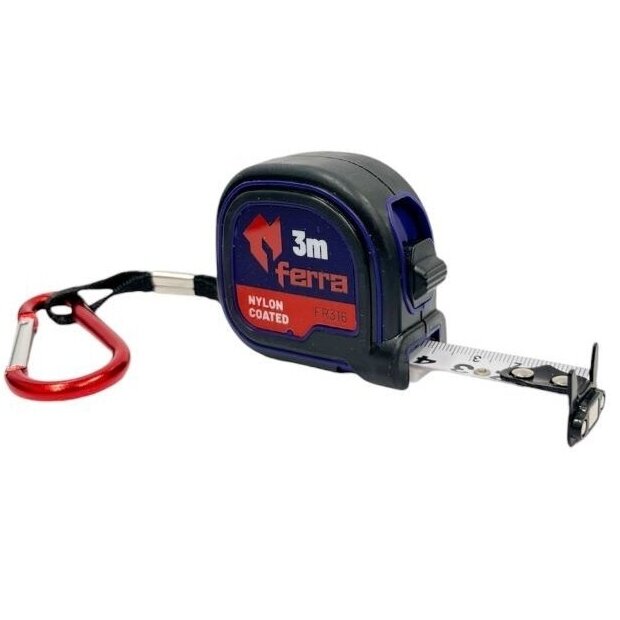 Matavimo ruletė su karabinu 3-7.5m FERRA 1