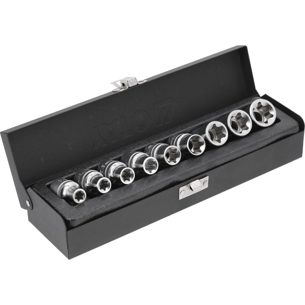 Galvučių rinkinys E-tipo 1/2" 10-24mm 9vnt. Galvučių rinkinys E-tipo 1/2" 10-24mm 9vnt.