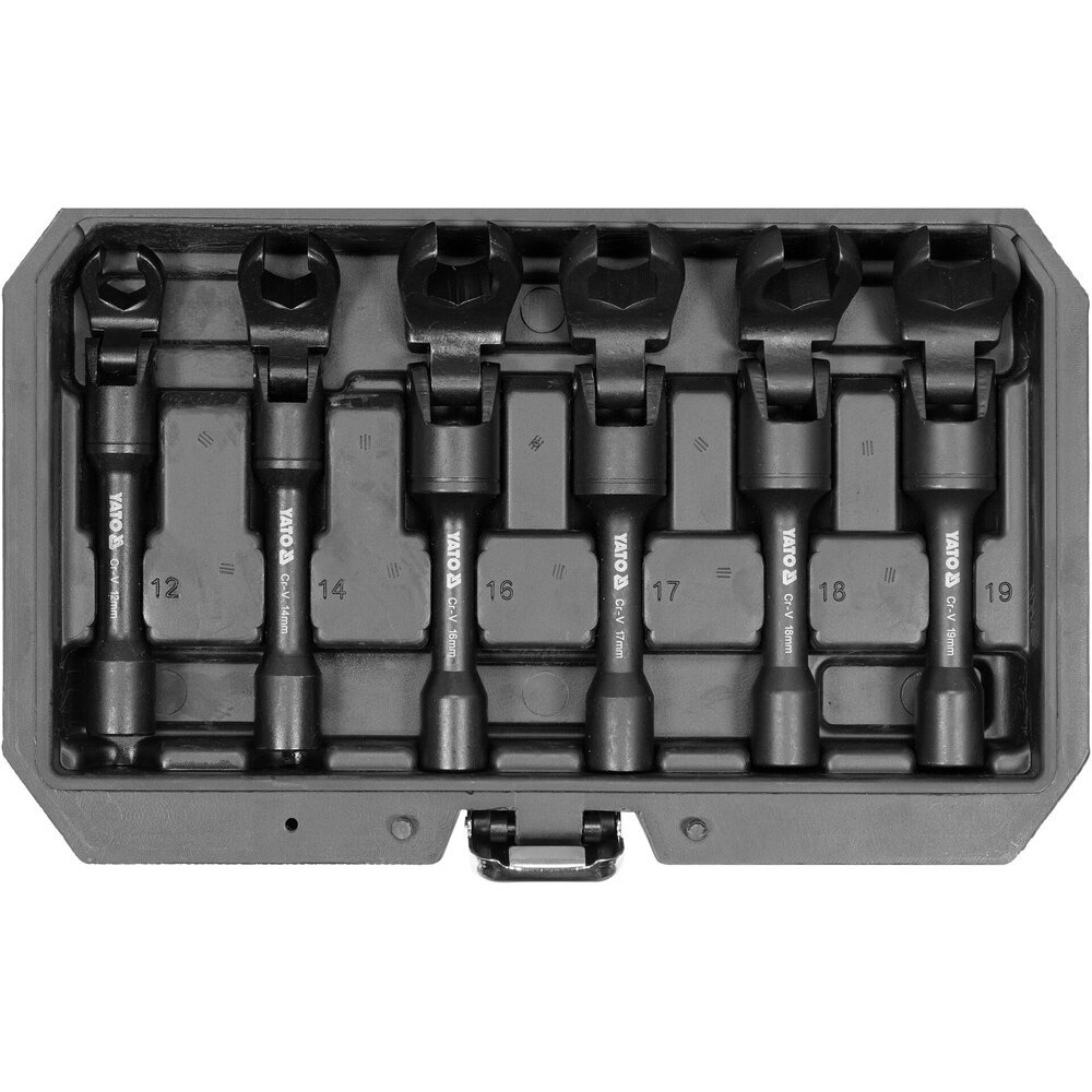 Veržliarakčių rinkinys su išpjova 3/8" 6vnt. (12-19mm) YT-01440 Veržliarakčių rinkinys su išpjova 3/8" 6vnt. (12-19mm) YT-01440
