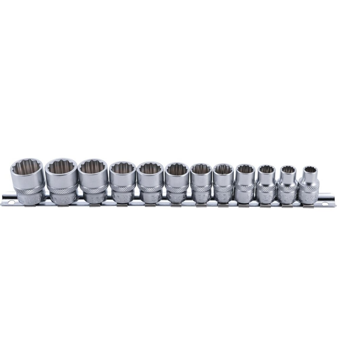 Galvučių rinkinys daugiakampių 3/8" 8-19mm 12vnt. Galvučių rinkinys daugiakampių 3/8" 8-19mm 12vnt.
