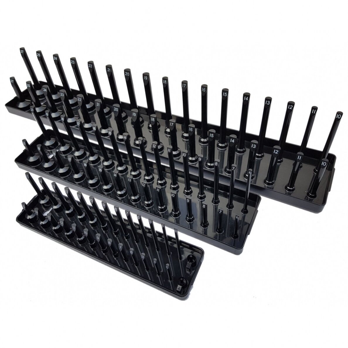 Galvučių laikiklių rinkinys 1/4" + 3/8" + 1/2" 3vnt. Galvučių laikiklių rinkinys 1/4" + 3/8" + 1/2" 3vnt.