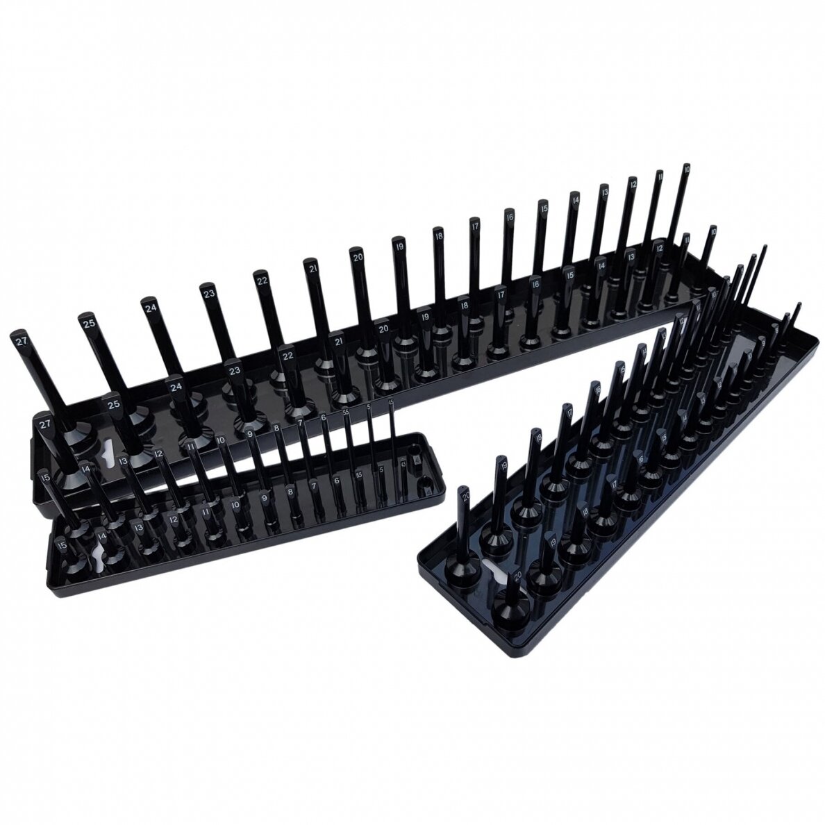 Galvučių laikiklių rinkinys 1/4" + 3/8" + 1/2" 3vnt. 2 Galvučių laikiklių rinkinys 1/4" + 3/8" + 1/2" 3vnt. 2