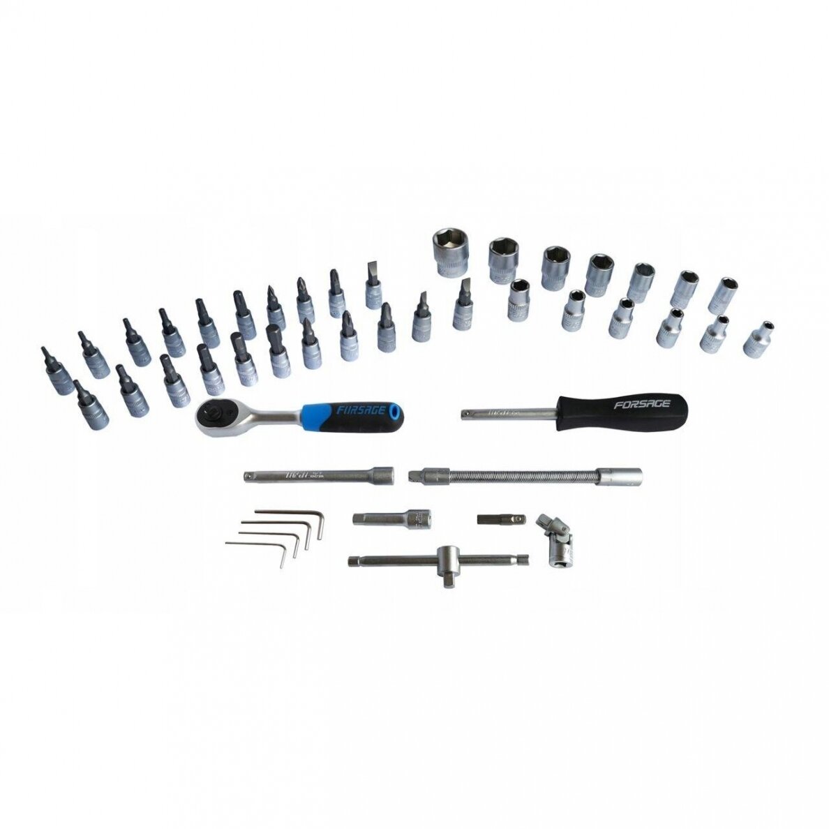 Galvučių rinkinys 1/4" 46vnt. 2 Galvučių rinkinys 1/4" 46vnt. 2