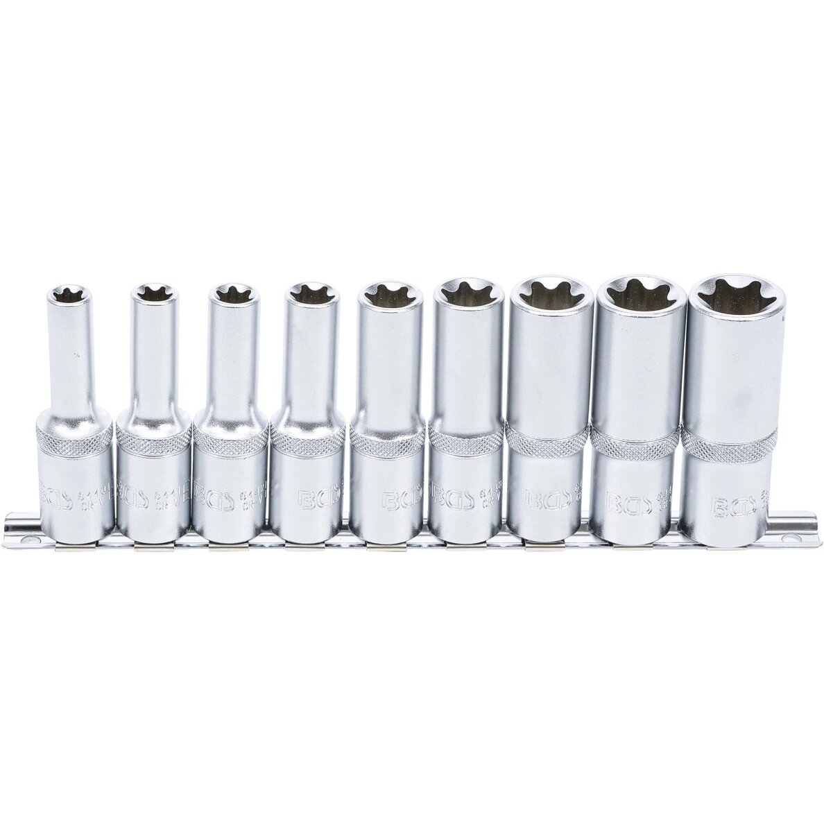 Galvučių rinkinys E-tipo ilgos 1/2" 10-24mm 9vnt. 2026 1