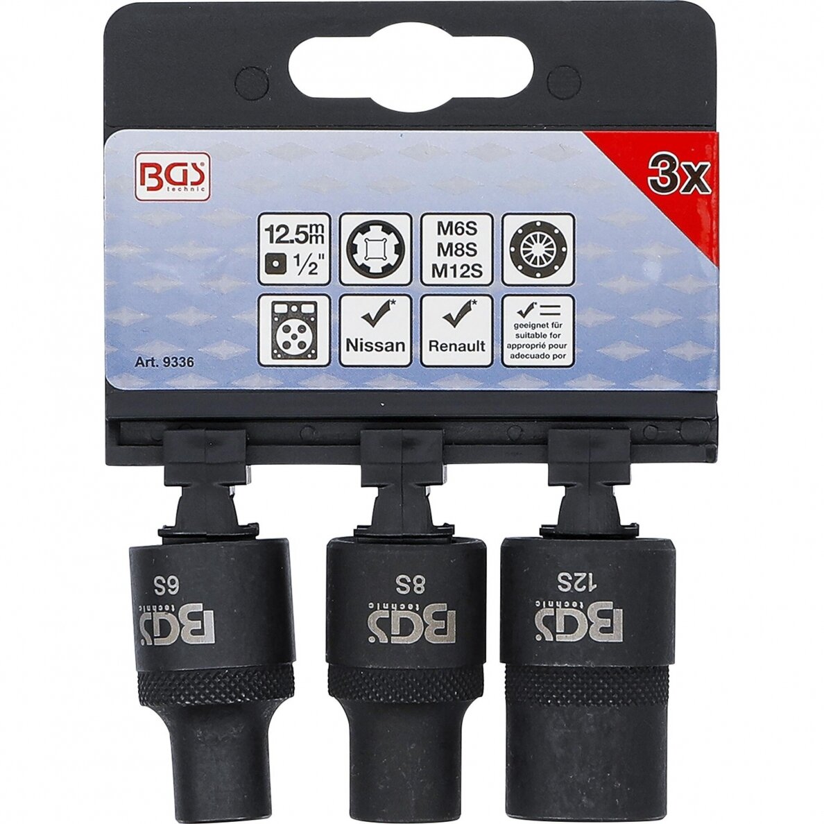 Galvučių rinkinys spline (Ribe) M6S, M8S, M12S 3vnt. 9336 1 Galvučių rinkinys spline (Ribe) M6S, M8S, M12S 3vnt. 9336 1