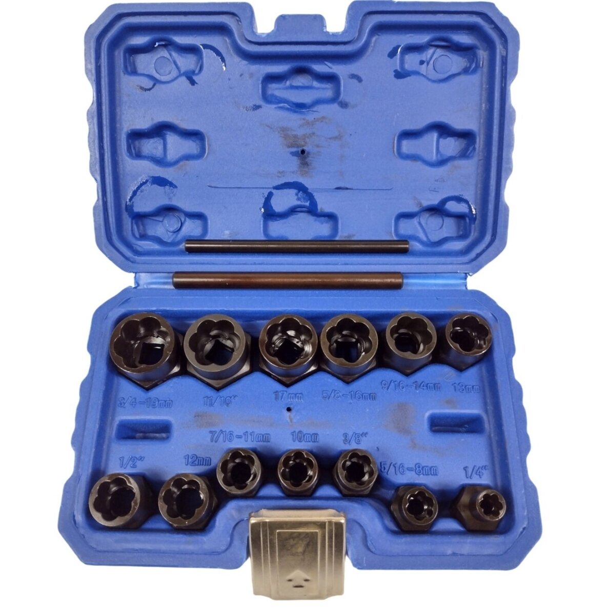 Galvučių rinkinys sugadintiems varžtams 3/8" 15vnt. 6-19mm S10755