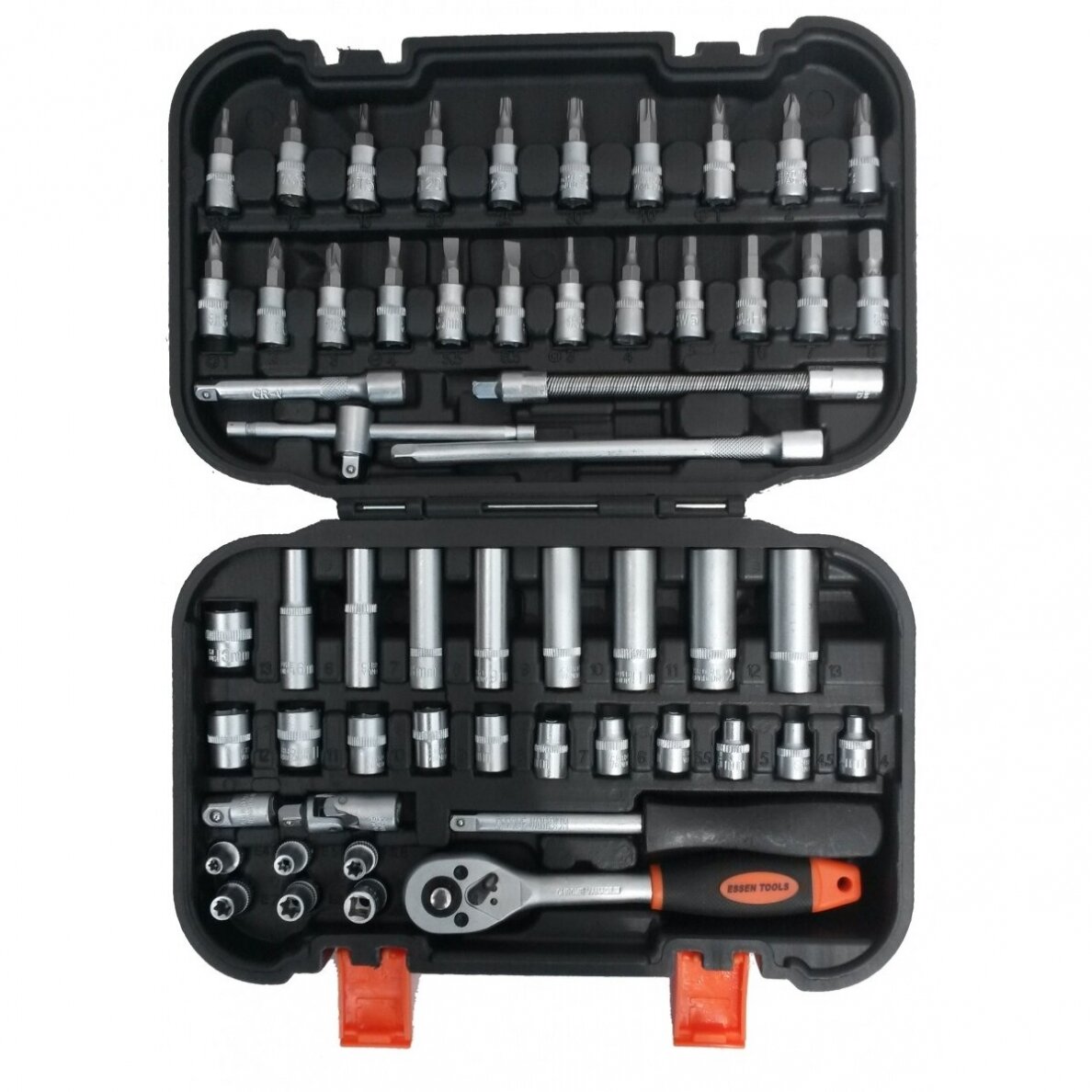 Galvučių rinkinys 1/4" 56vnt. 4 Galvučių rinkinys 1/4" 56vnt. 4
