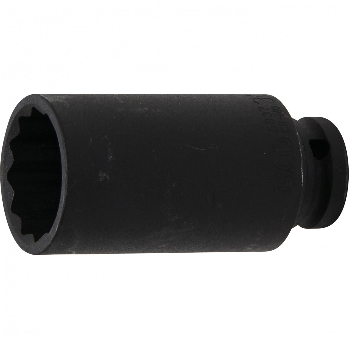 Galvutė smūginė ilga plonasienė daugiakampė 1/2" 30mm